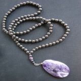 Hematite and Amethyst Pendant, Necklace